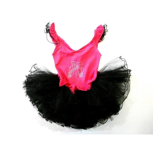 Hot Pink Ballet Shoes Black Tutu Ballet Dress Girls S-XL - SophiasStyle.com